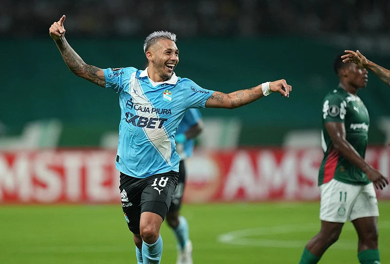 Palmeiras vs Sporting Cristal conmebol copa libertadores soccer-Juan Gonzalez of Sporting Cristal