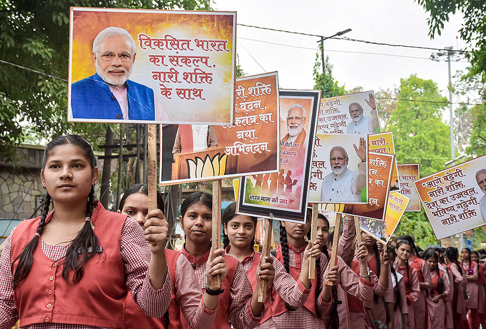 Nari Shakti Vandan Run in Moradabad