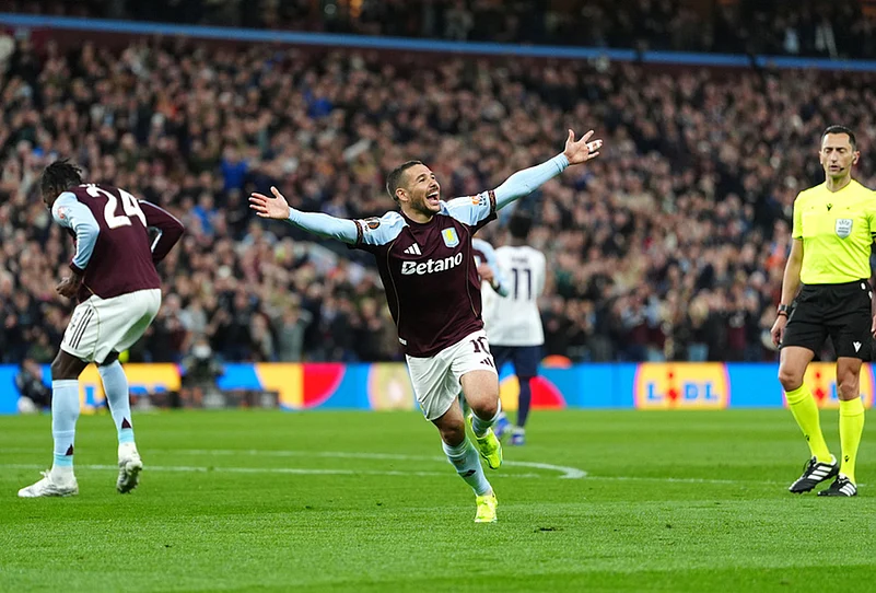 Aston Villa Vs Bologna FC UEFA Europa League soccer-Emi Buendia