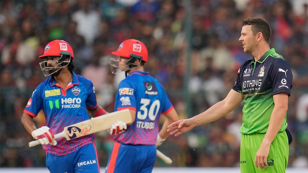 Royal Challengers Bengaluru's Virat Kohli plays a shot during the Indian Premier League cricket match between Royal Challengers Bengaluru and Delhi Capitals in Bengaluru, India, Saturday, April 18, 2026 - AP Photo/Aijaz Rahi