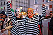 | Photo: IMAGO : Resistance and Unity: A couple dressed as Donald Trump and Benjamin Netanyahu are seen during a demonstration commemorating Palestinian Land Day on March 28, 2026