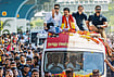 | Photo: PTI : Taking on the Dravidian Majors: Actor-turned-politician Vijay at an election roadshow in Tiruppur on April 14, 2026