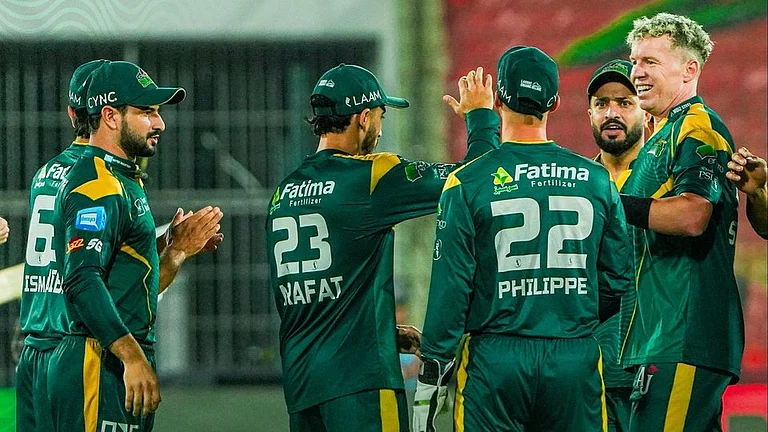 Multan Sultans players in action during PSL 2026 match at National Stadium in Karachi. - MultanSultans/X