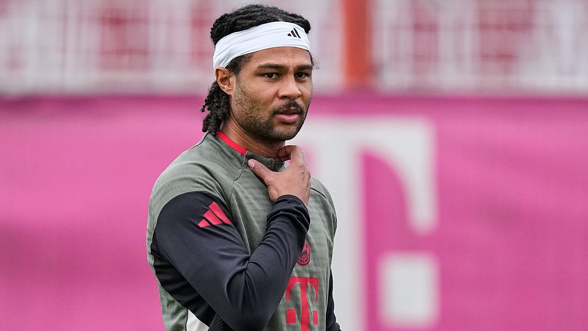 Bayern's Serge Gnabry is pictured during a training session ahead of the Champions League quarterfinal second leg soccer match between Bayern Munich and Real Madrid in Munich, Germany, Tuesday, April 14, 2026.  - | Photo: AP/Matthias Schrader