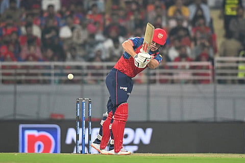 Punjab Kings' Cooper Connolly plays a shot during the Indian Premier League cricket match between Punjab Kings and Lucknow Super Giants in New Chandigarh, India.