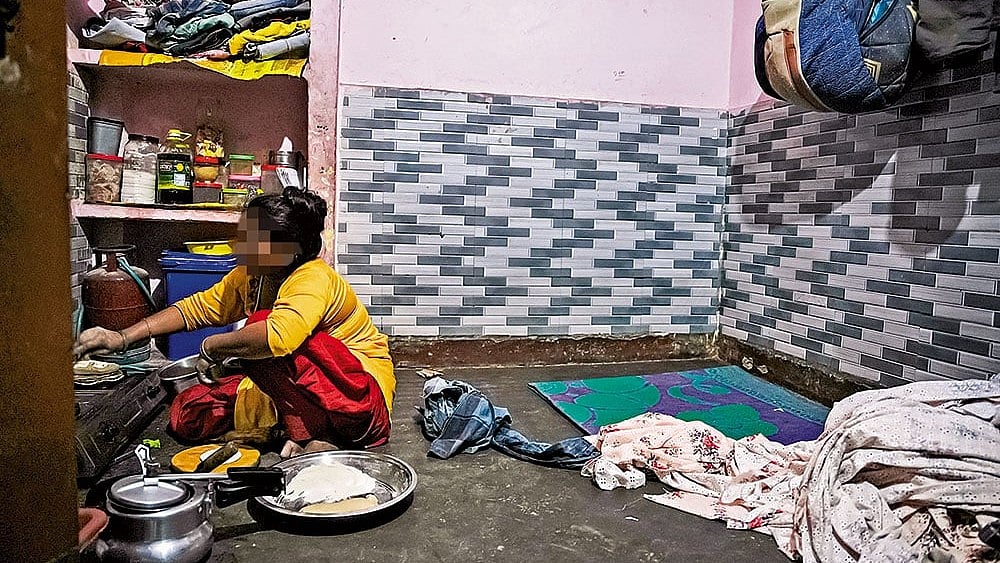 Cramped Existence: This small room in Khoda village in Noida is where the entire family of a factory worker lives  - | Photo: Vikram Sharma