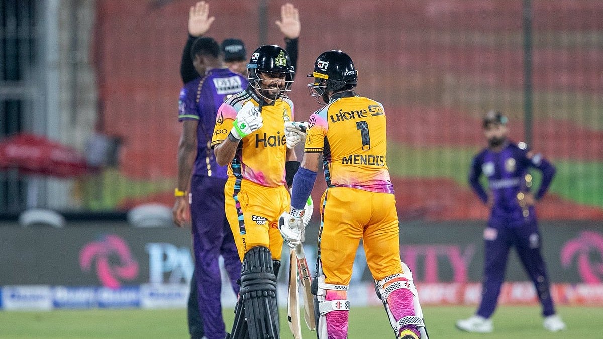 Babar Azam and Kusal Mendis starred for Peshawar Zalmi, setting up a dominant 118-run win over Quetta Gladiators. - X/@PeshawarZalmi