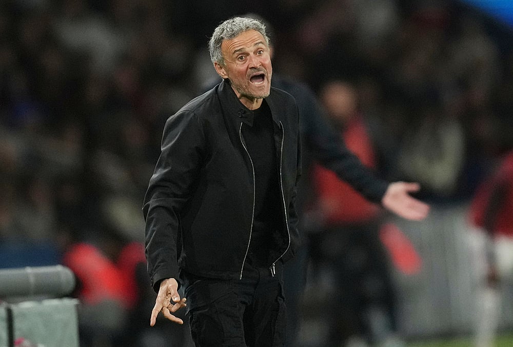 Paris Saint-Germain vs Olympique Lyon French League One soccer- Luis Enrique