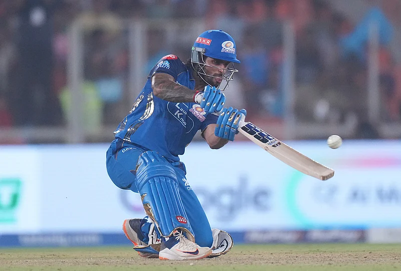 GT vs MI IPL 2026 Match 30 photos-Tilak Verma hits a six