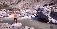 Chased Into A Stream: Ramban Death Puts Spotlight On Cow Vigilantism Source: Facebook : National Disaster Response Force personnel carry out search and rescue operations for Tanveer Ahmad Chopan who jumped into a stream fearing cow vigilantes in Ramban district.