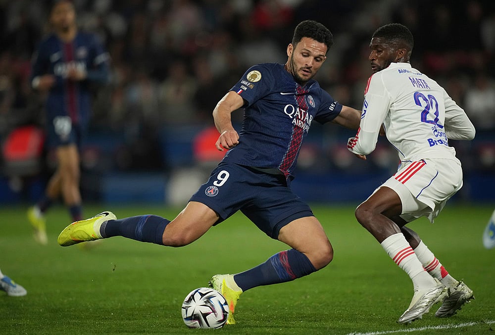 Paris Saint-Germain vs Olympique Lyon French League One soccer-PSGs Goncalo Ramos
