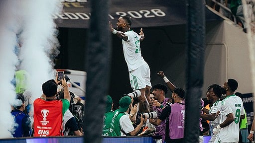 Al-Ahli's Ivan Toney celebrates after scoring in the AFC Champions League Elite semi-final against Vissel Kobe on April 20, 2026. - | Photo: Instagram/alahliclub.sa