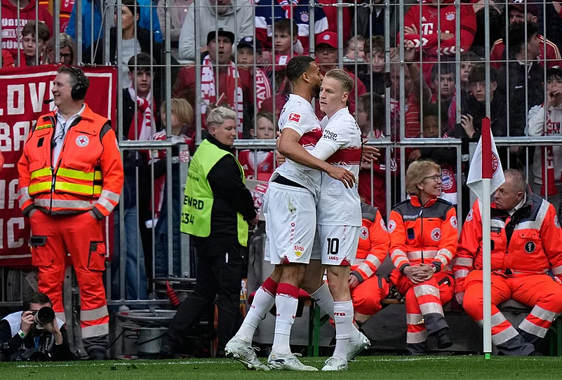 Bayern Munich vs Stuttgart Bundesliga soccer- Josha Vagnoman