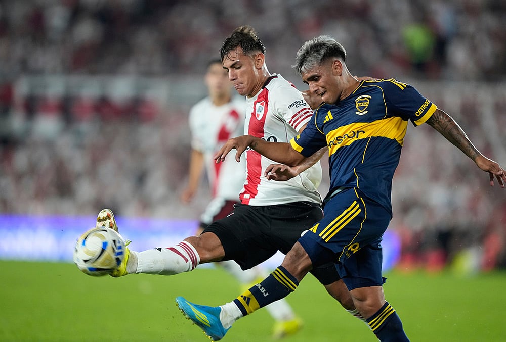 River Plate vs Boca Juniors Argentine soccer league Primera Division-Joaquin Freitas