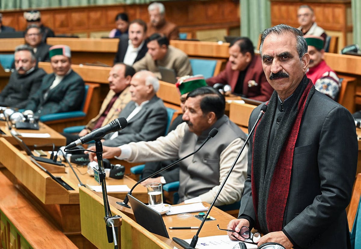 Himachal Pradesh CM presents the State Budget 2026-27 at Vidhan Sabha in Shimla Shimla, Mar 21 (ANI): Himachal Pradesh Chief Minister Sukhvinder Singh Sukhu speaks on the first day of the State Budget 2026-27 session at Vidhan Sabha in Shimla on Saturda - null