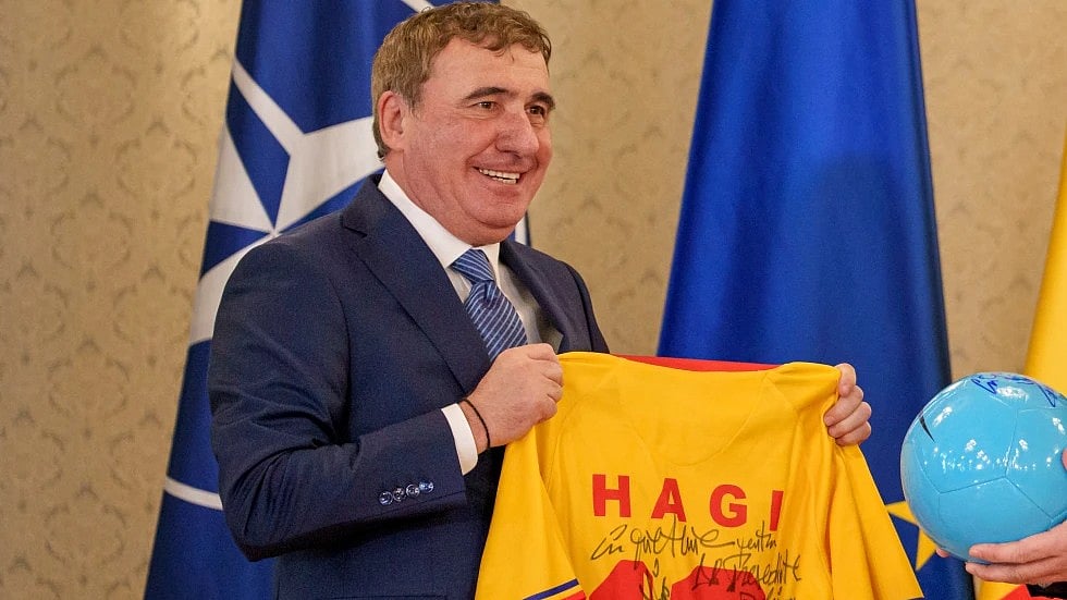 Romania great Gheorghe Hagi. - AP
