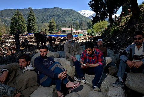 Pony wallas wait for tourists in Pahalgam. One year after the region was shaken by attacks, the revival of the tourism sector is slowly gaining ground.