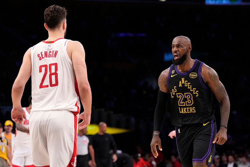 NBA Basketball Game: Houston Rockets vs Los Angeles Lakers