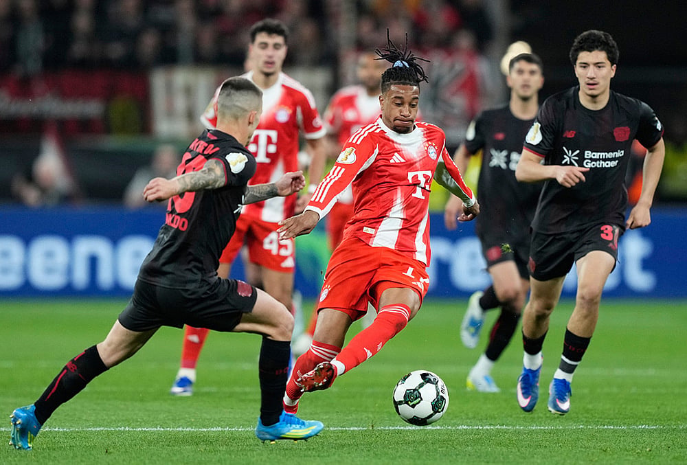 Bayer Leverkusen vs Bayern Munich Germany Cup Soccer DFB-Pokal 2025-26-Alex Grimaldo