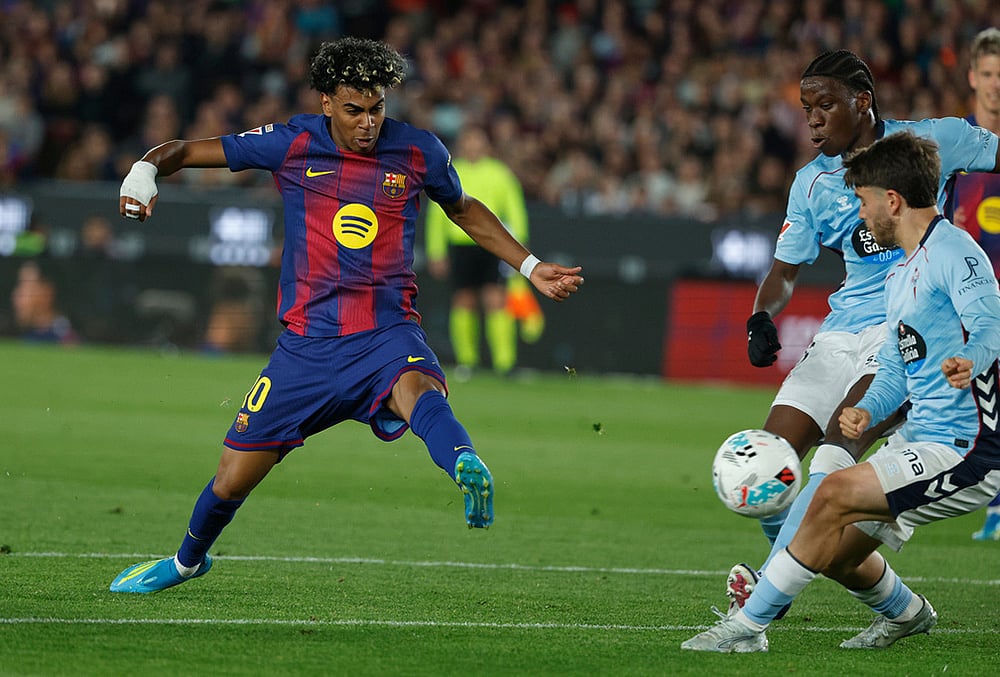 FC Barcelona vs. RC Celta de Vigo La liga soccer-Lamine Yamal
