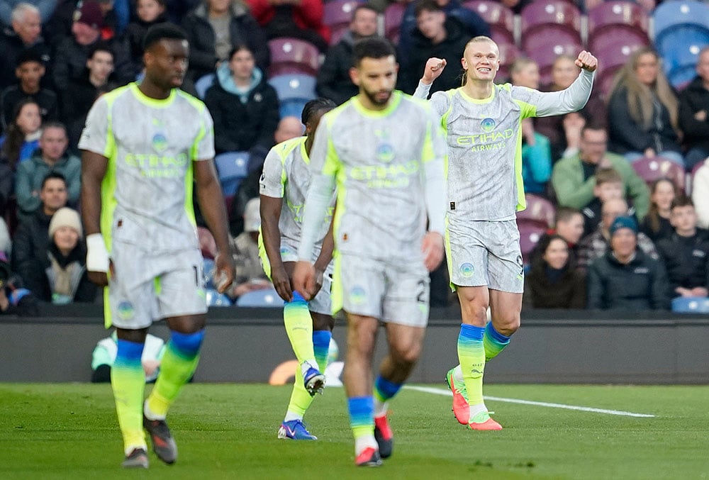 Burnley vs Manchester City Premier League soccer-Erling Haaland