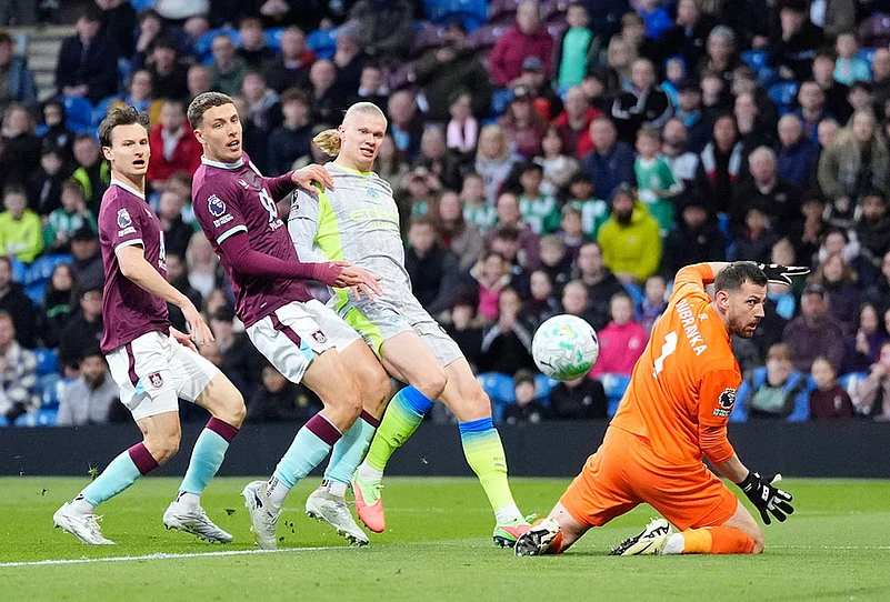 Burnley vs Manchester City Premier League soccer-Erling Haaland