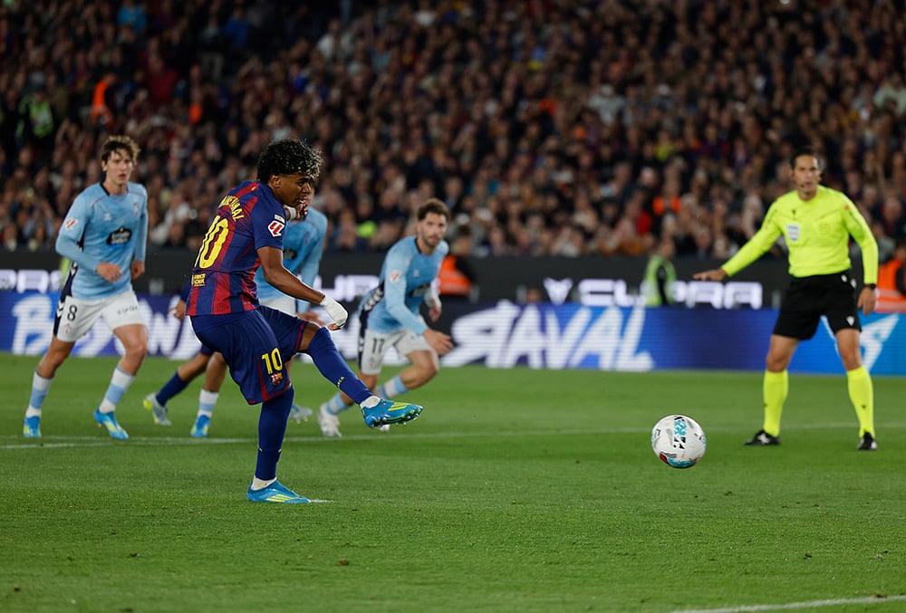 FC Barcelona vs. RC Celta de Vigo La liga soccer-Lamine Yamal