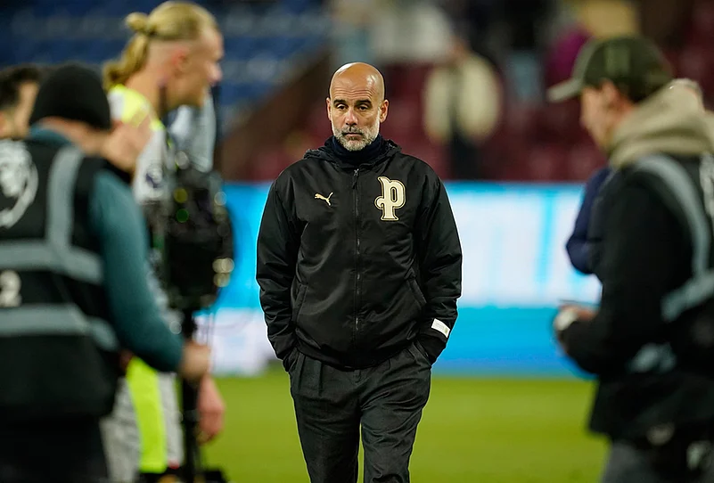 Burnley vs Manchester City Premier League soccer-Pep Guardiola