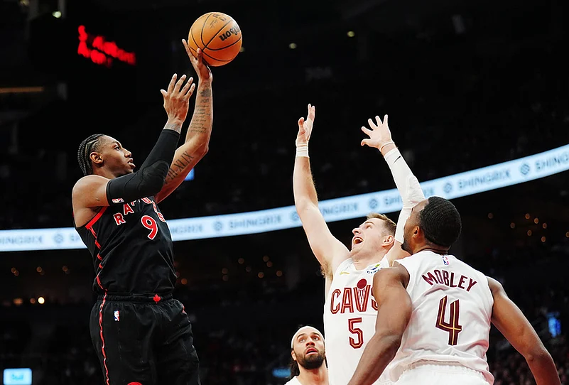 Raptors vs Cavaliers NBA 2026 Playoffs game 3 photo-RJ Barrett