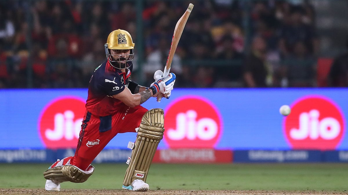 Royal Challengers Bengaluru's Virat Kohli plays a shot during the Indian Premier League cricket match between Royal Challengers Bengaluru and Gujarat Titans in Bengaluru, India, Friday, April 24, 2026. - | Photo: AP