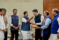 Aaya Ram, Gaya Ram: How BJP Reshaped Indian Politics By Normalising Defections | Photo: PTI/Salman Ali : BJP National President Nitin Nabin meets Rajya Sabha MPs Raghav Chadha, Sandeep Pathak and Ashok Mittal at the party's headquarters, in New Delhi. Aam Aadmi Party (AAP) Rajya Sabha MPs Chadha and Sandeep Pathak on Friday announced that they are joining the BJP along with five other MPs of the party.