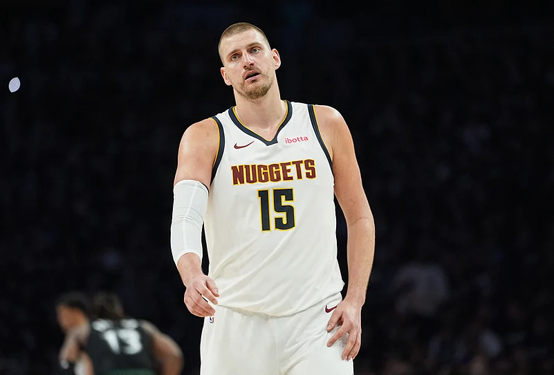 Timberwolves vs Nuggets NBA 2026 Playoffs game 3 photo-Nikola Jokic