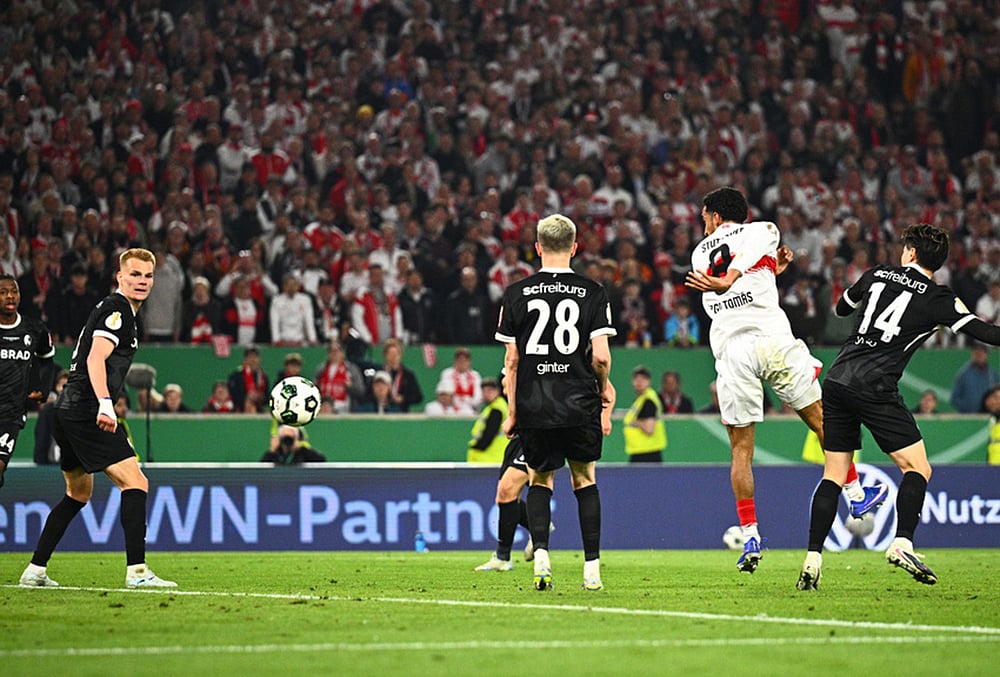 Stuttgart vs Freiburg DFB-Pokal German Cup semifinal match-Tiago Tomas