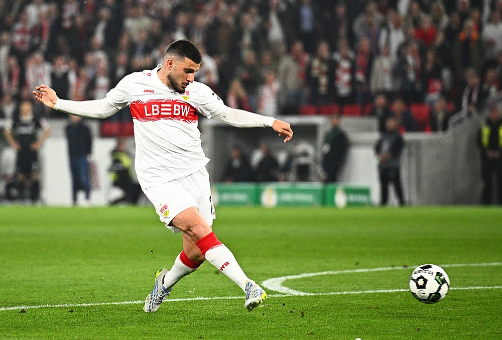 Stuttgart vs Freiburg DFB-Pokal German Cup semifinal match-Deniz Undav