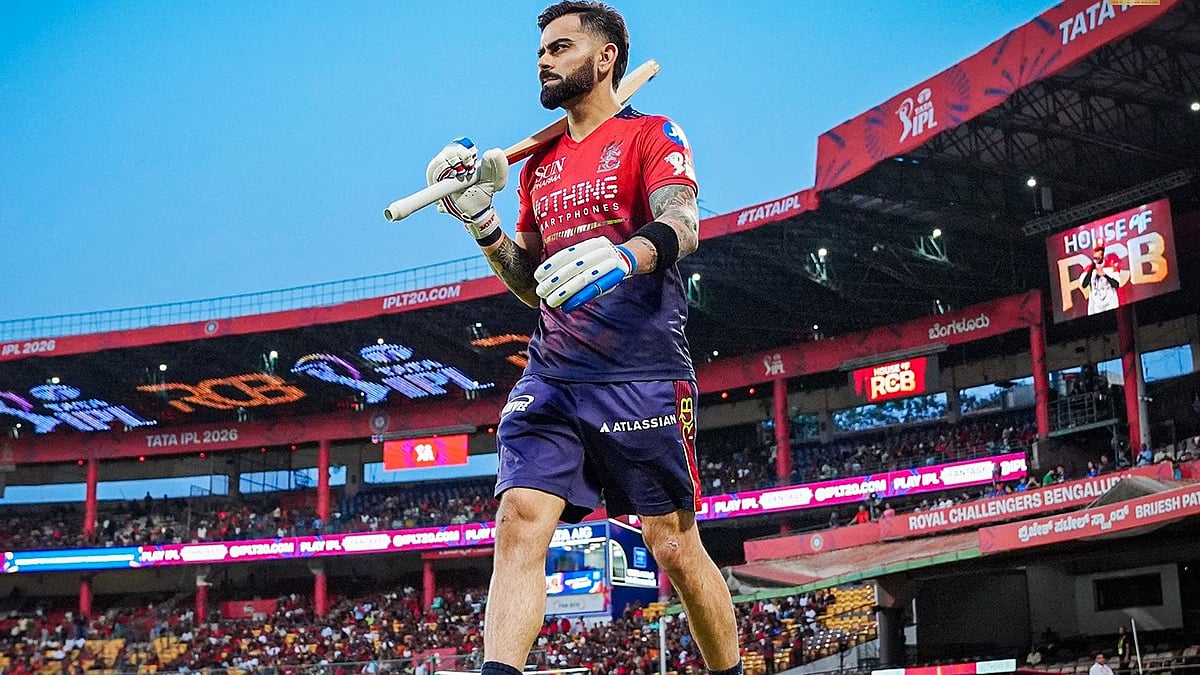 Virat Kohli in training ahead of RCB vs GT IPL 2026 match at the M Chinnaswamy Stadium in Bengaluru.  - RCBTweets/X