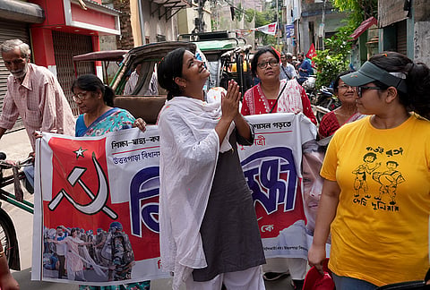 CPI(M)'s candidate in Uttarpara, Minakshi Mukherjee, poses a strong challenge to another fresh TMC face Sirsanya Banerjee, son of four-time MP Kalyan Banerjee.