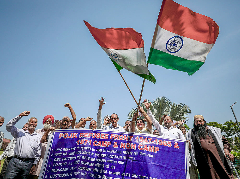 PoJK refugee protest over various issues