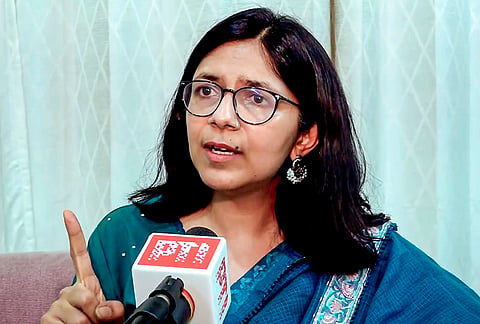 Rajya Sabha MP Swati Maliwal speaks during an interview with PTI, in New Delhi. Seven AAP Rajya Sabha MPs including Maliwal, Raghav Chadha, Ashok Mittal quit party on Friday to join BJP. 
