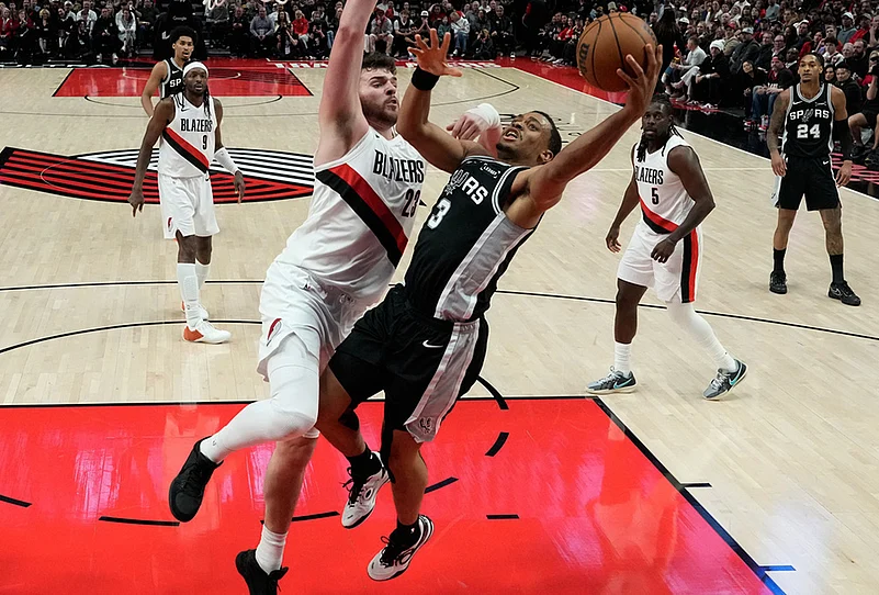 Portland Trail Blazers Vs San Antonio Spurs NBA Playoffs-Keldon Johnson