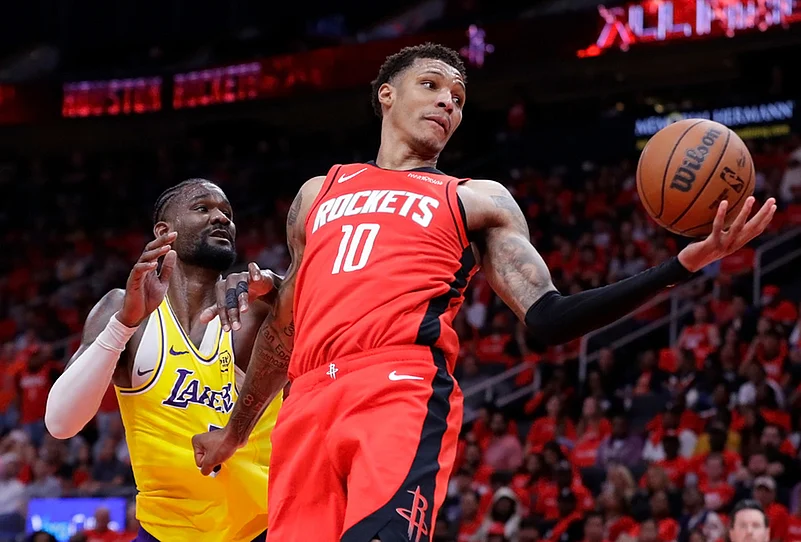 Lakers Vs Rockets NBA playoffs basketball series game 3 photos-Jabari Smith Jr.