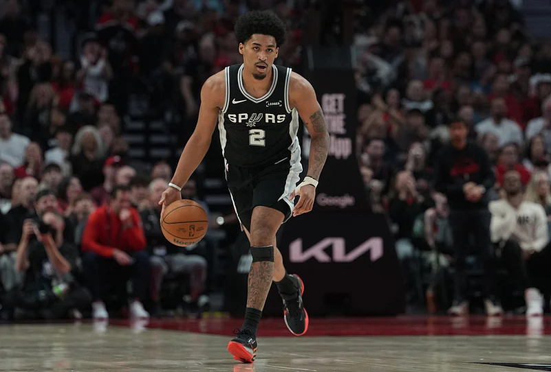 Portland Trail Blazers Vs San Antonio Spurs NBA Playoffs-Dylan Harper