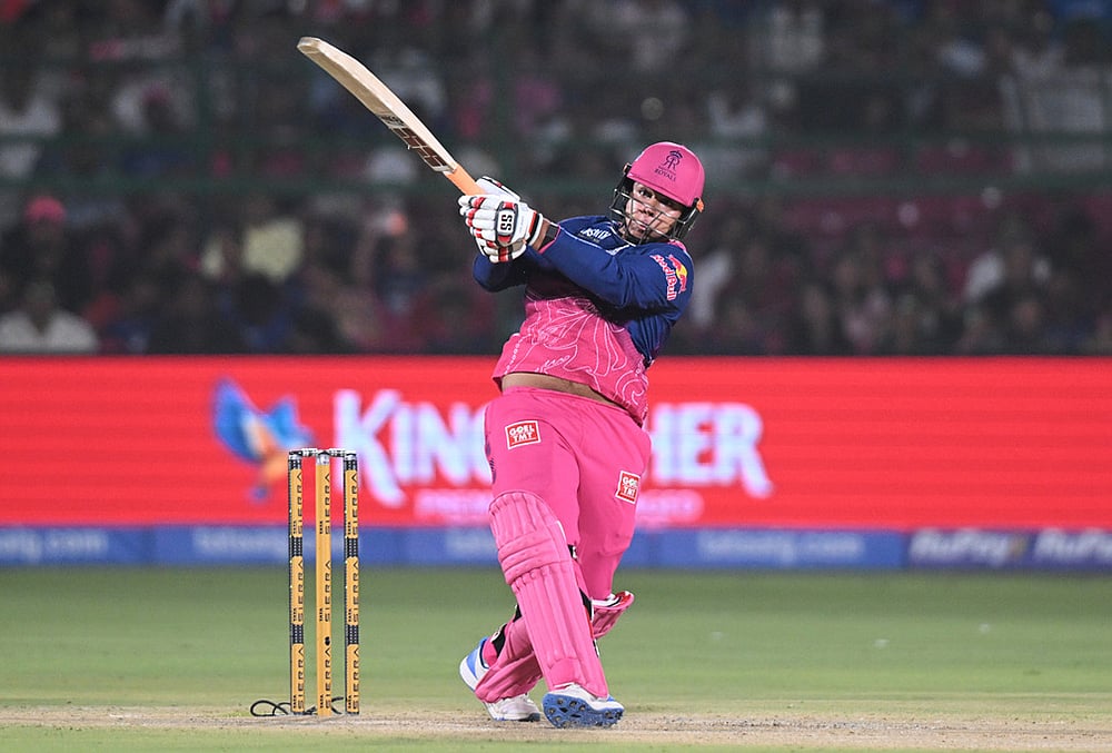 RR Vs SRH IPL 2026 match 36 photos-Vaibhav Sooryavanshi hits a six 