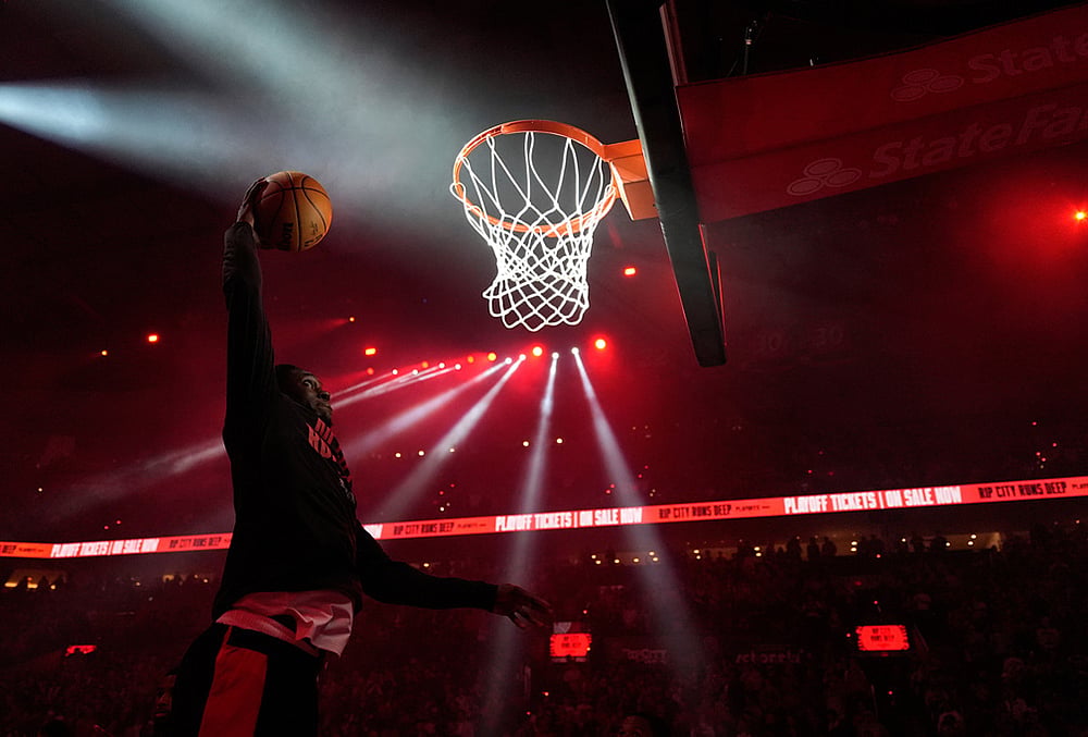 Portland Trail Blazers Vs San Antonio Spurs NBA Playoffs-Sidy Cissoko