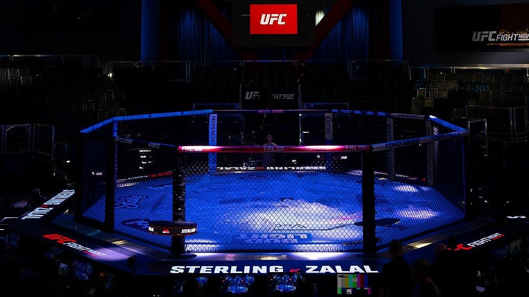 Meta Apex in Las Vegas ahead of the Aljamain Sterling Vs Youssef Zalal, UFC Fight Night 274 clash.  - ufc/X
