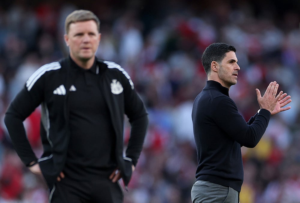 Arsenal Vs Newcastle United English Premier League soccer-Mikel Arteta