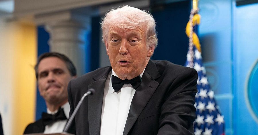 Donald Trump at the White House Press Conference - X