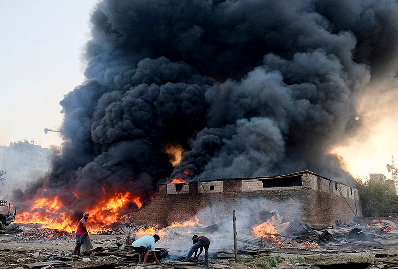 Fire incident in Gurugram