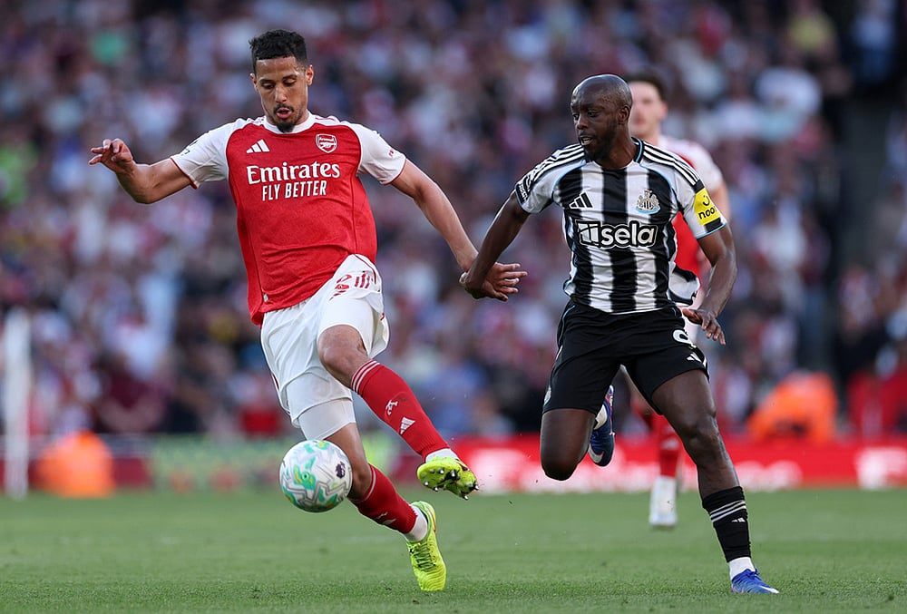 Arsenal Vs Newcastle United English Premier League soccer-William Saliba