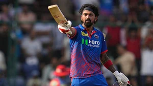 | Photo: AP/Manish Swarup : Delhi Capitals' KL Rahul is currently the Orange Cap holder in IPL 2026