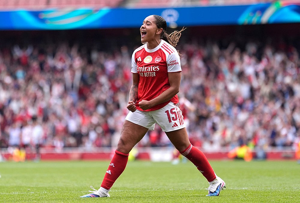 Arsenal Vs OL Lyonnes Womens Champions League Soccer-Arsenals Olivia Smith 